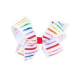 Crayon Print Grosgrain Hair Bow