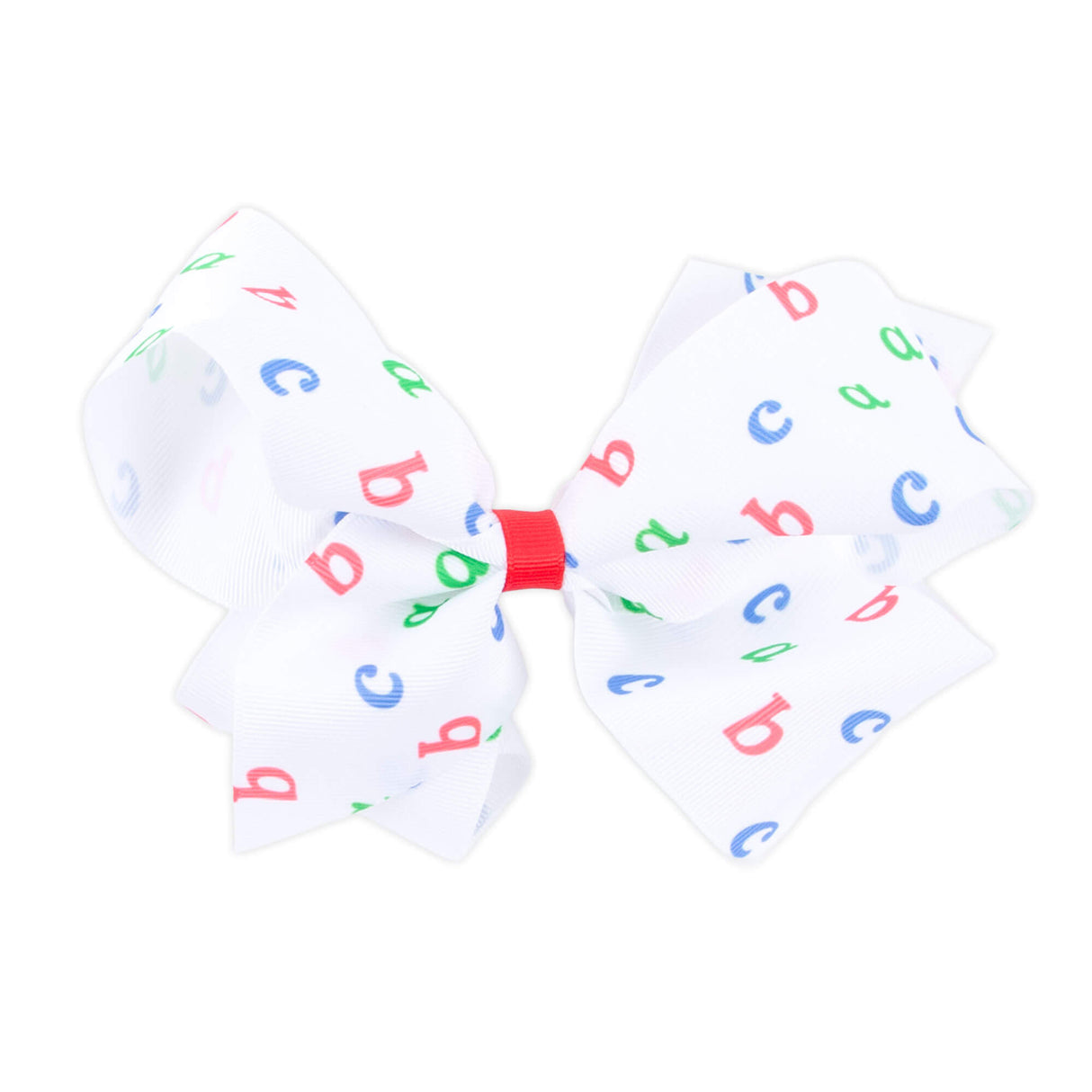 Easy as ABC Print Grosgrain Hair Bow