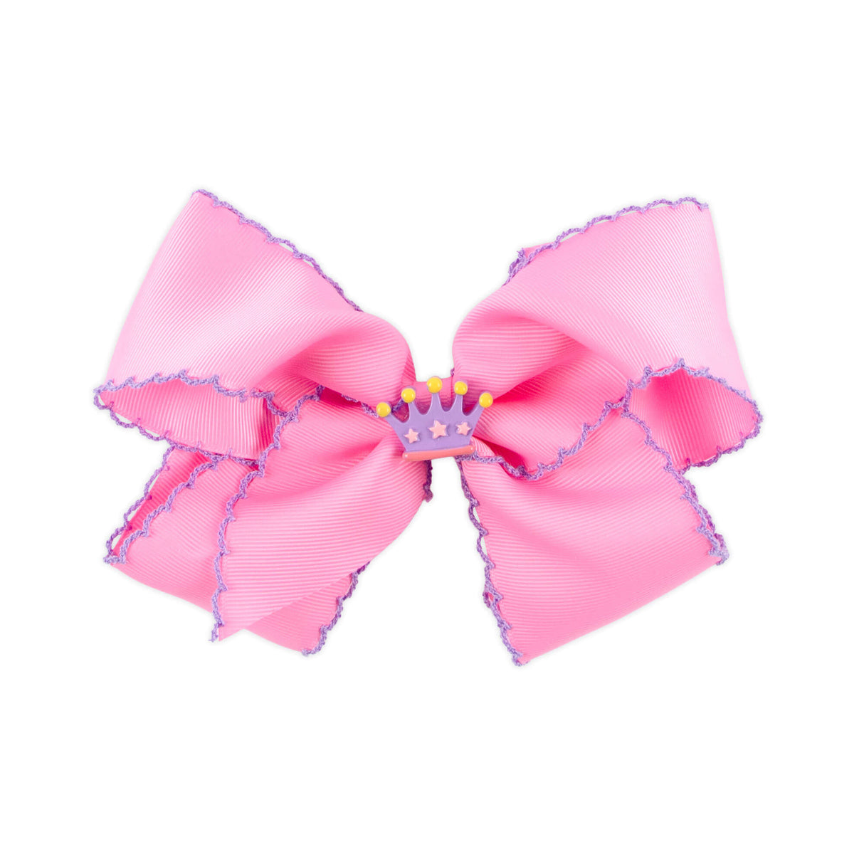 Crown Charm Moonstitch Hair Bow