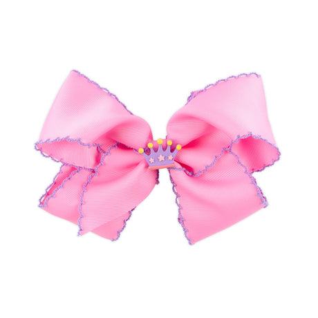 Birthday Crown Charm Moonstitch Hair Bow