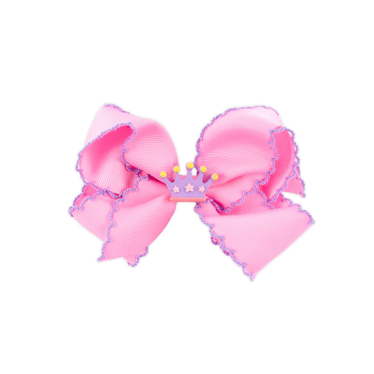 Crown Charm Moonstitch Hair Bow