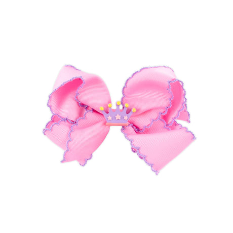 Birthday Crown Charm Moonstitch Hair Bow