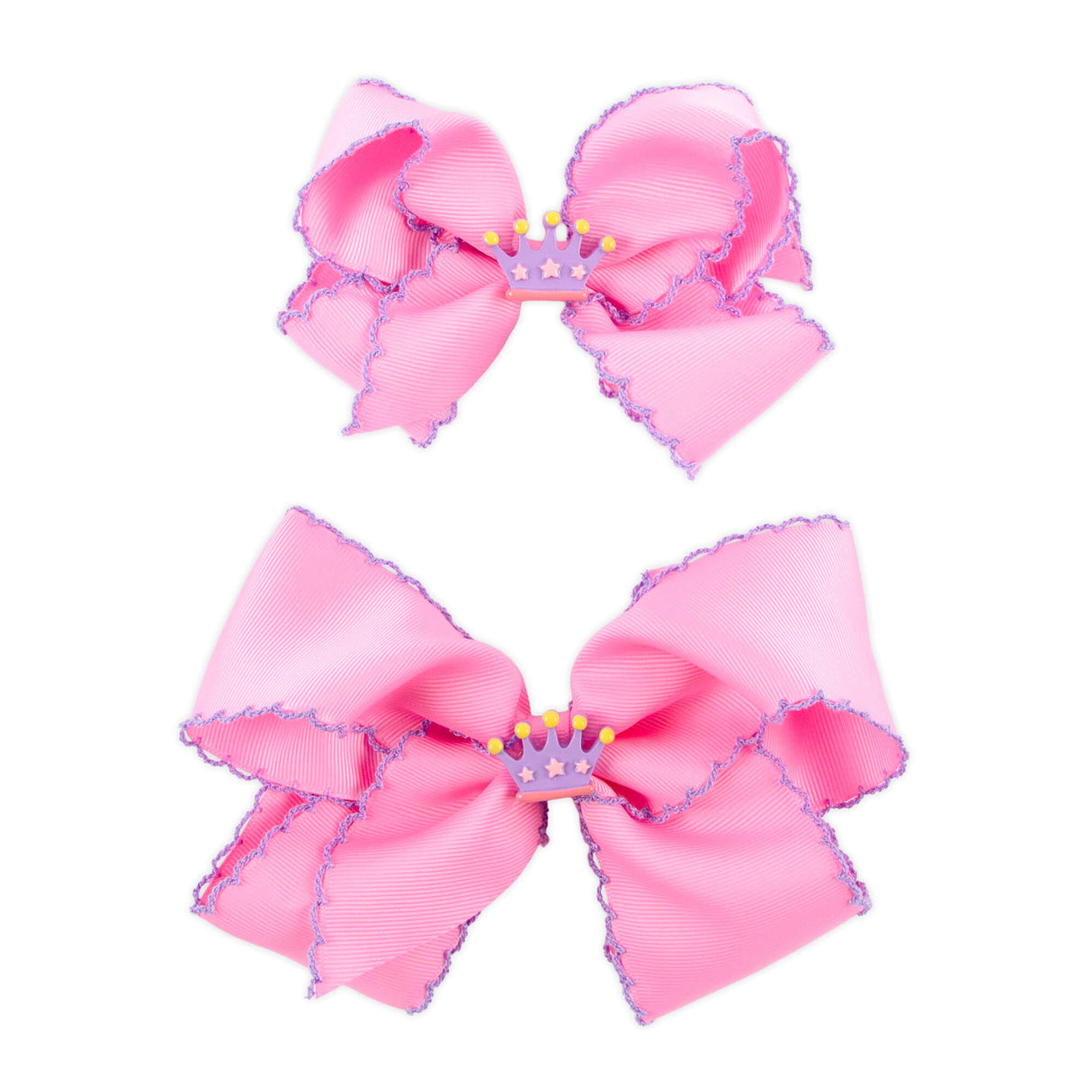 Crown Charm Moonstitch Hair Bow