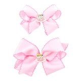 Birthday Cake Charm Moonstitch Hair Bow