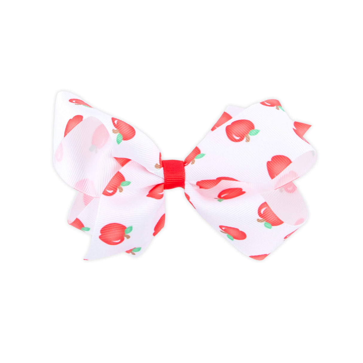 Apple A Day Print Grosgrain Hair Bow