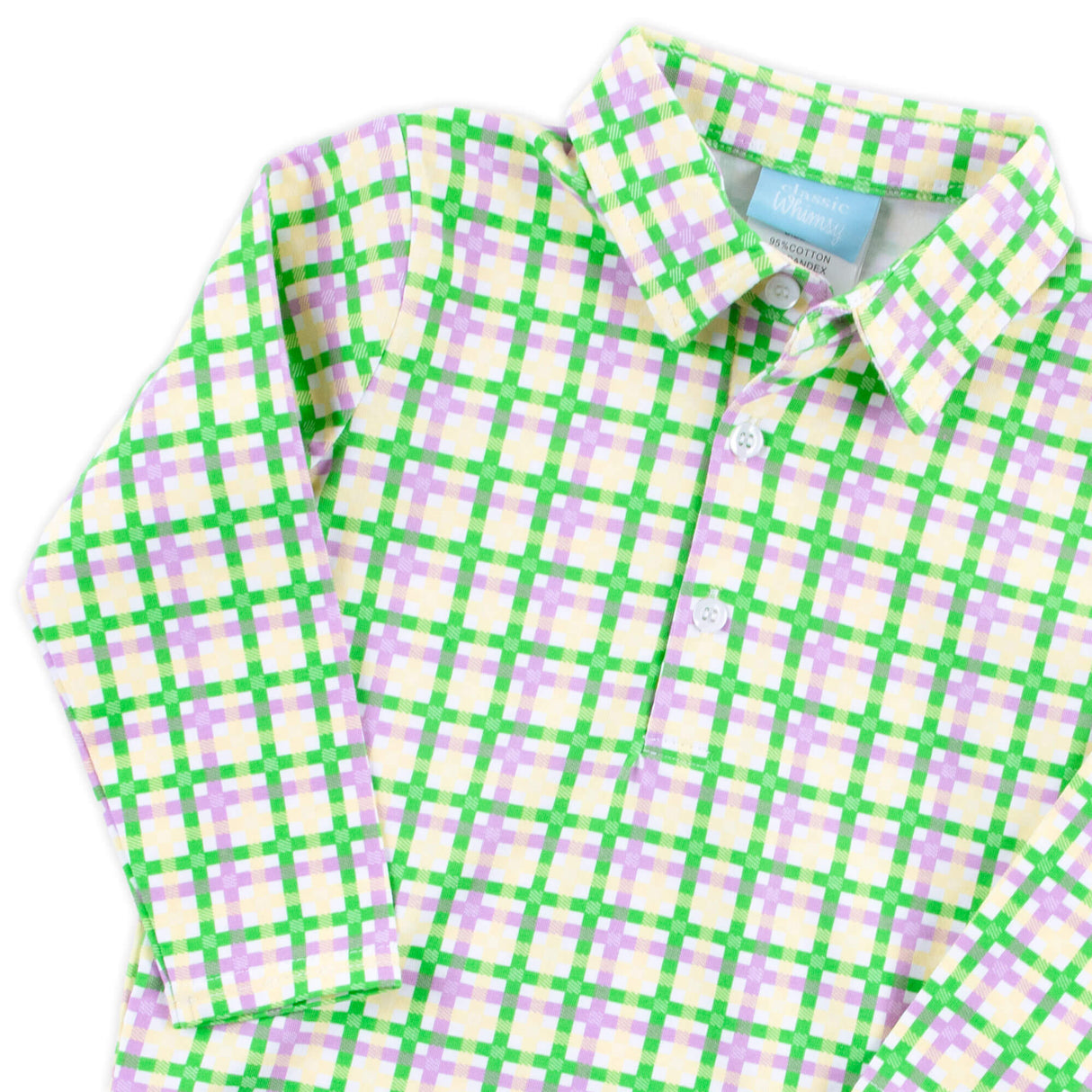 Mardi Gras Plaid Polo