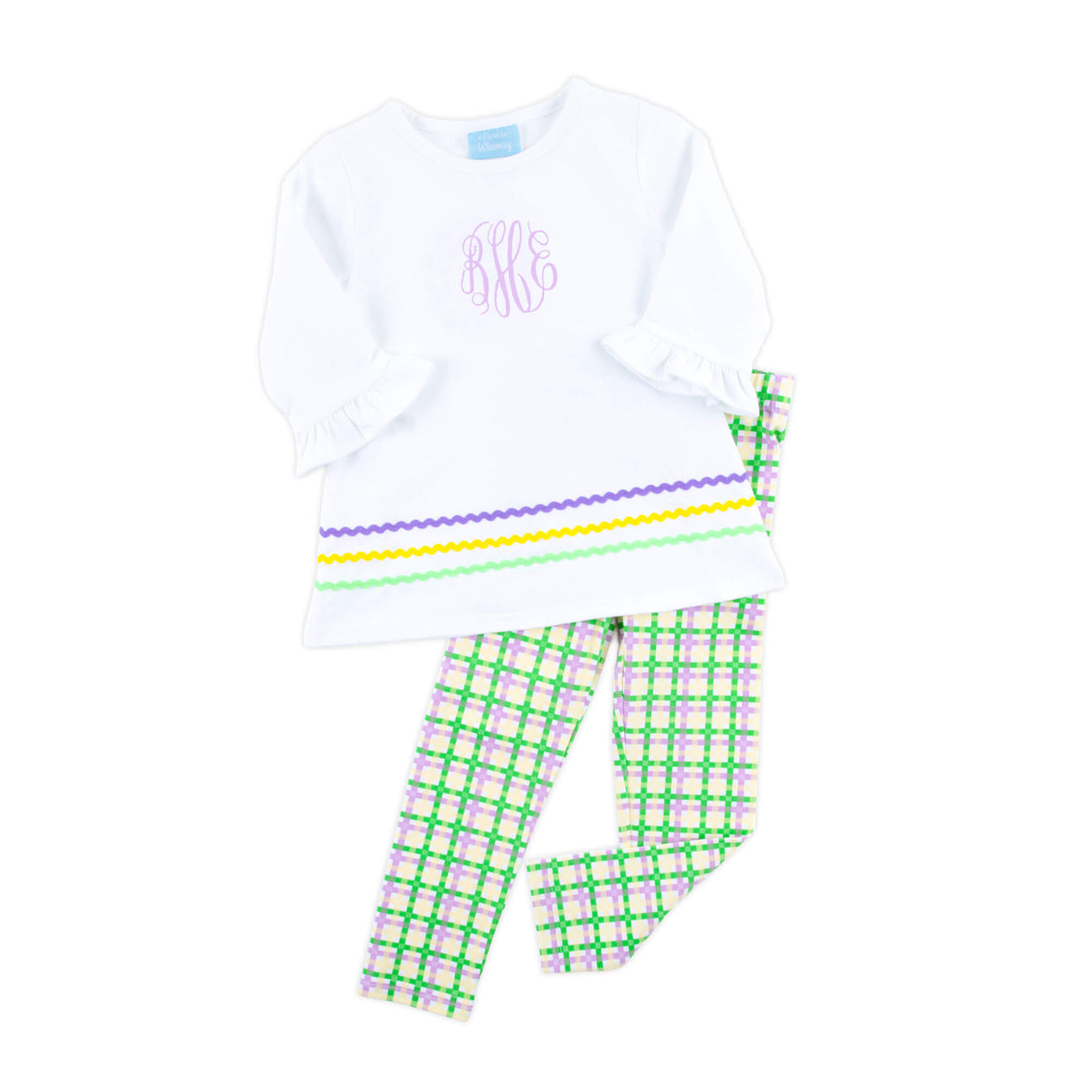 Mardi Gras Plaid Milly Legging Set