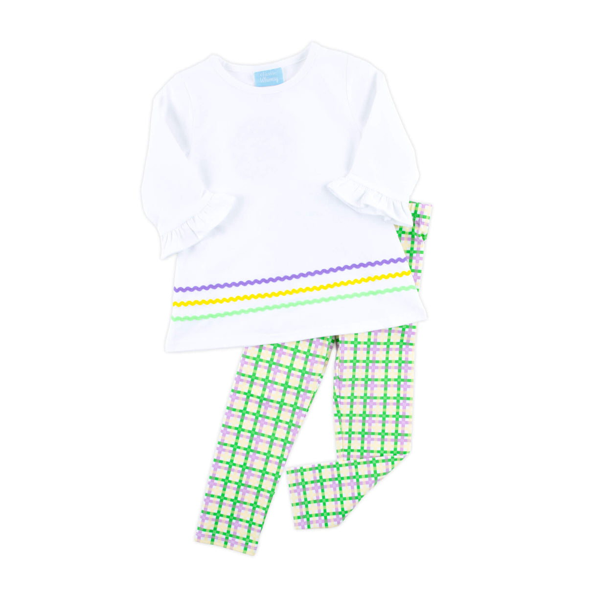 Mardi Gras Plaid Milly Legging Set