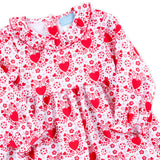 Heart Damask Print Eden Dress