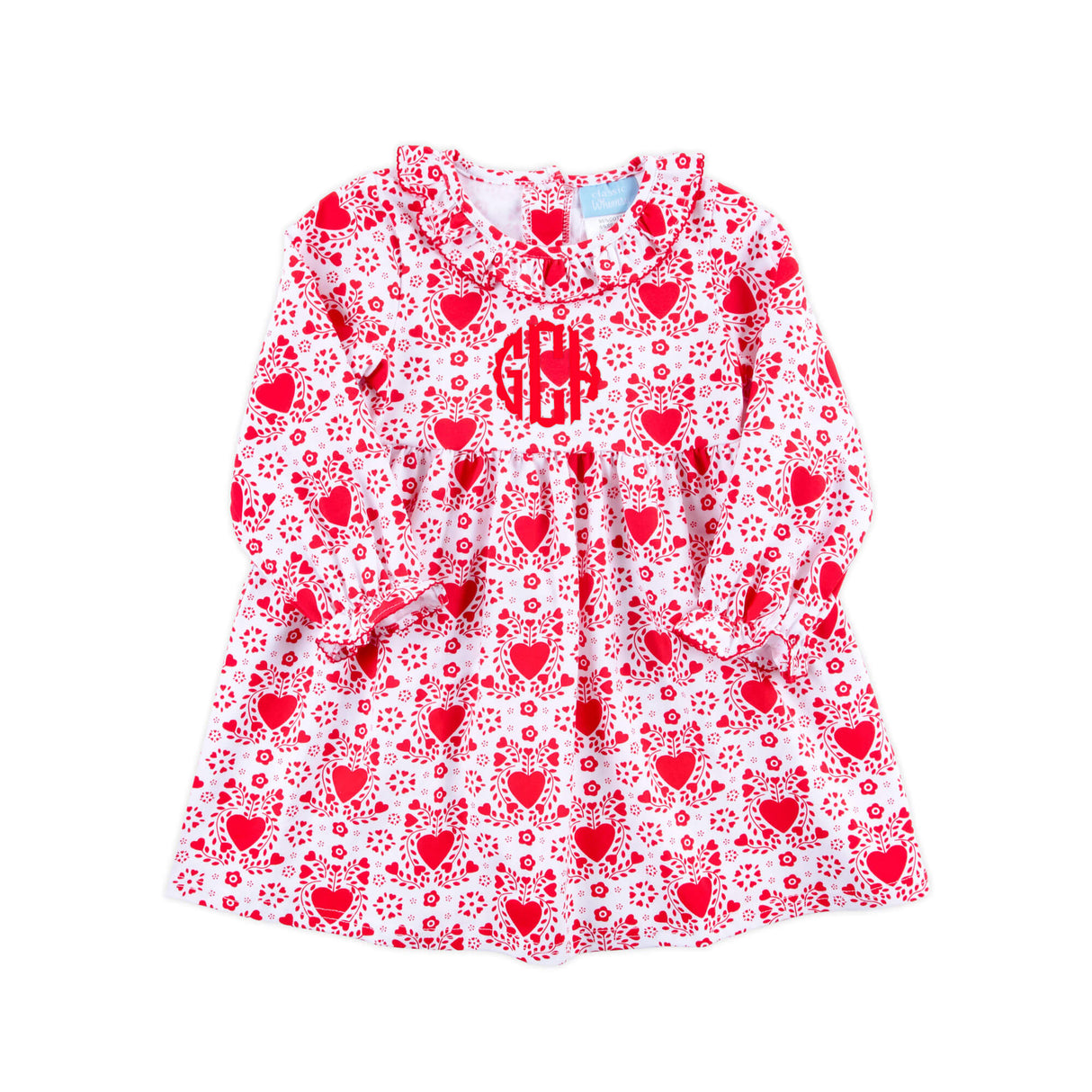 Heart Damask Print Eden Dress