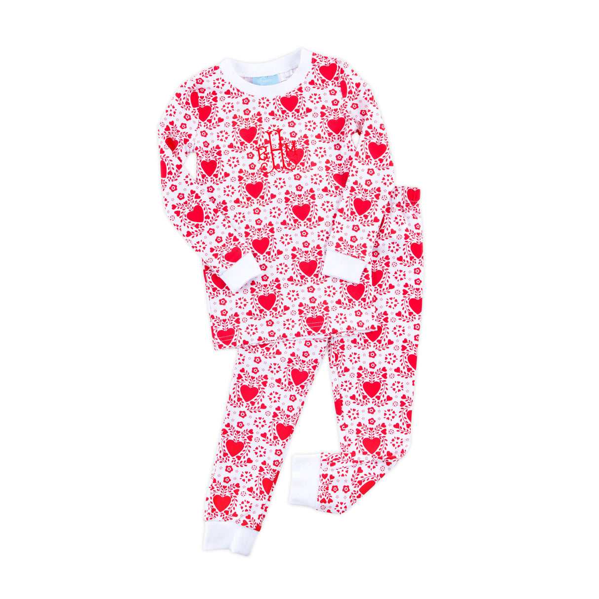 Heart Damask Print Pajamas