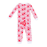 Heart Damask Print Zip Sleeper