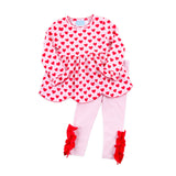 Heart & Daisy Print Ruby Legging Set