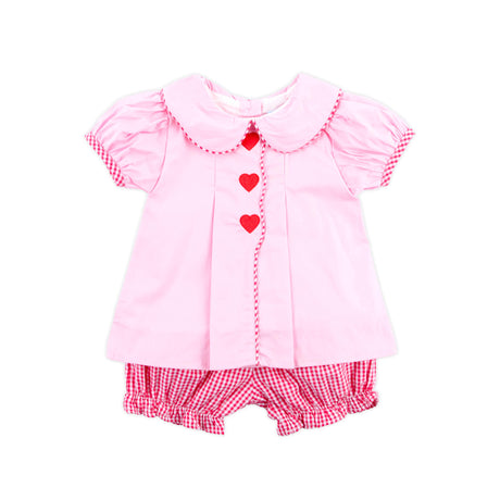 Valentine Hearts Pink Jane Bloomer Set