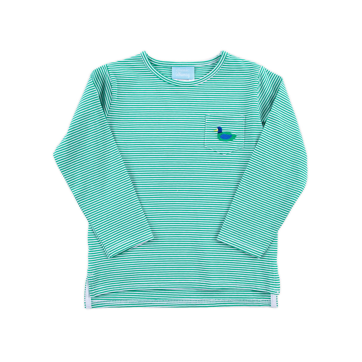 Mallard Green Stripe Long Sleeve Pocket Shirt