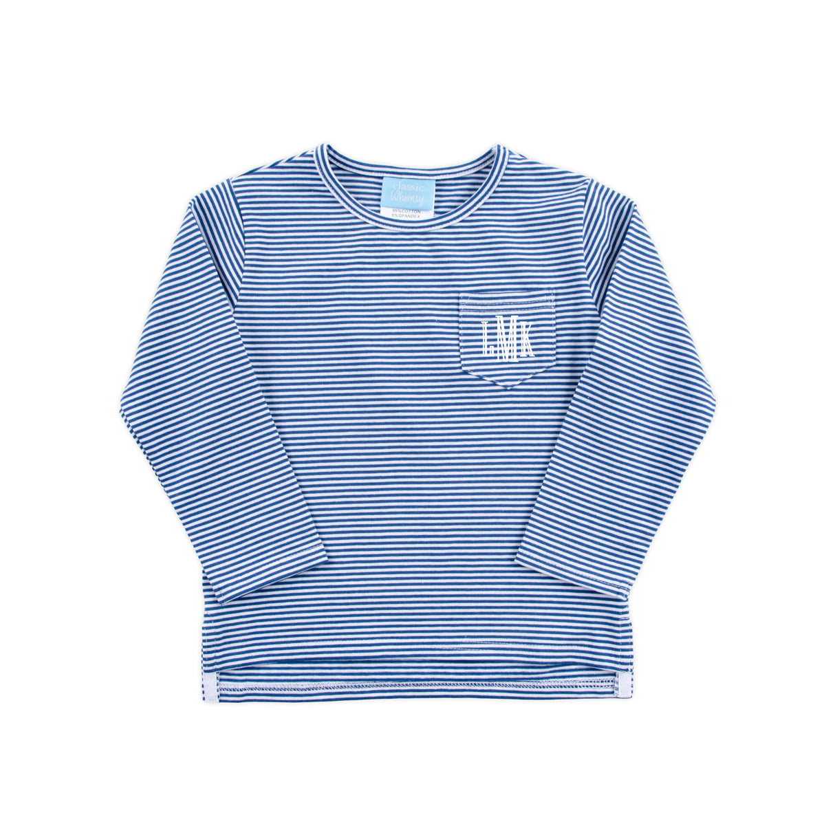 Navy Stripe Long Sleeve Pocket Shirt