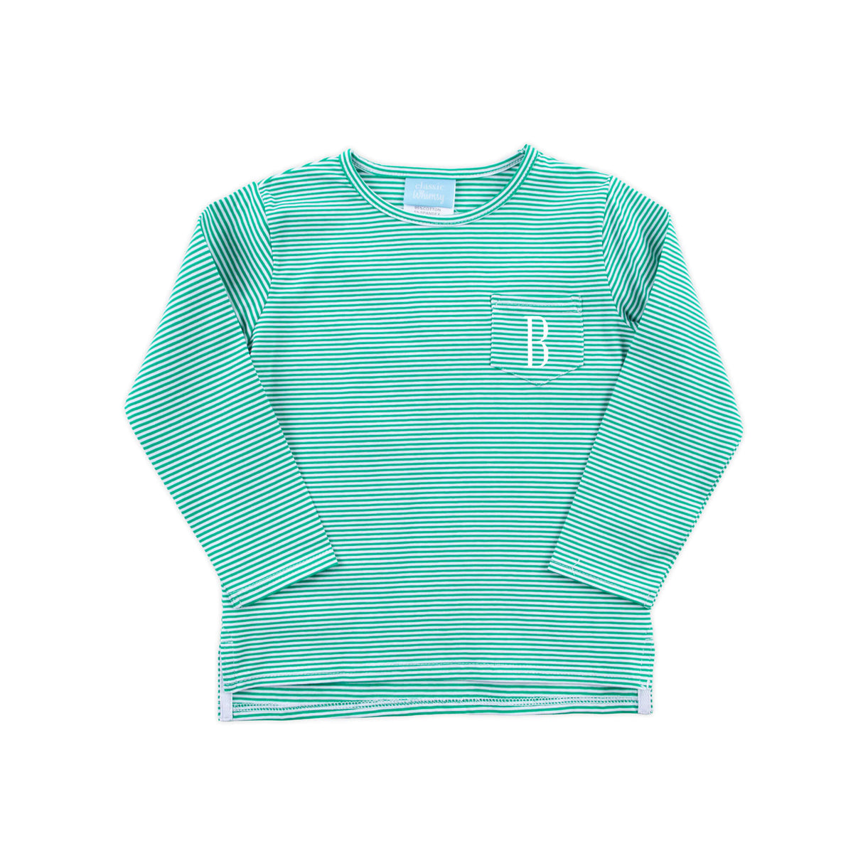 Green Stripe Long Sleeve Pocket Shirt