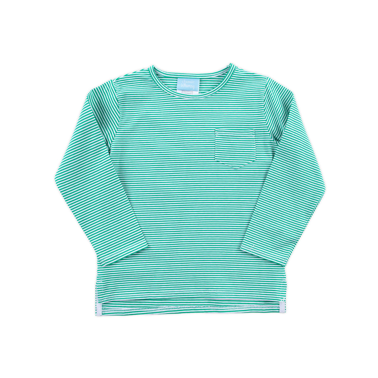Green Stripe Long Sleeve Pocket Shirt