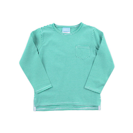 Green Stripe Long Sleeve Pocket Shirt