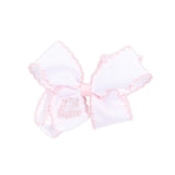 Lil Sister Embroidered Moonstitch Hair Bow