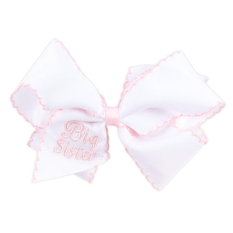 Big Sister Embroidered Moonstitch Hair Bow