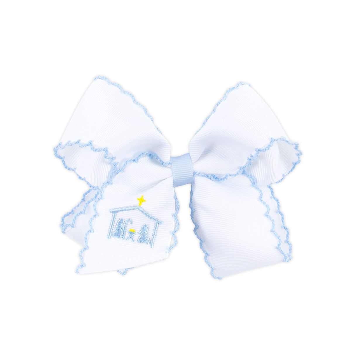 Nativity Embroidered Hair Bow