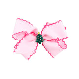 Christmas Tree Charm Moonstitch Hair Bow