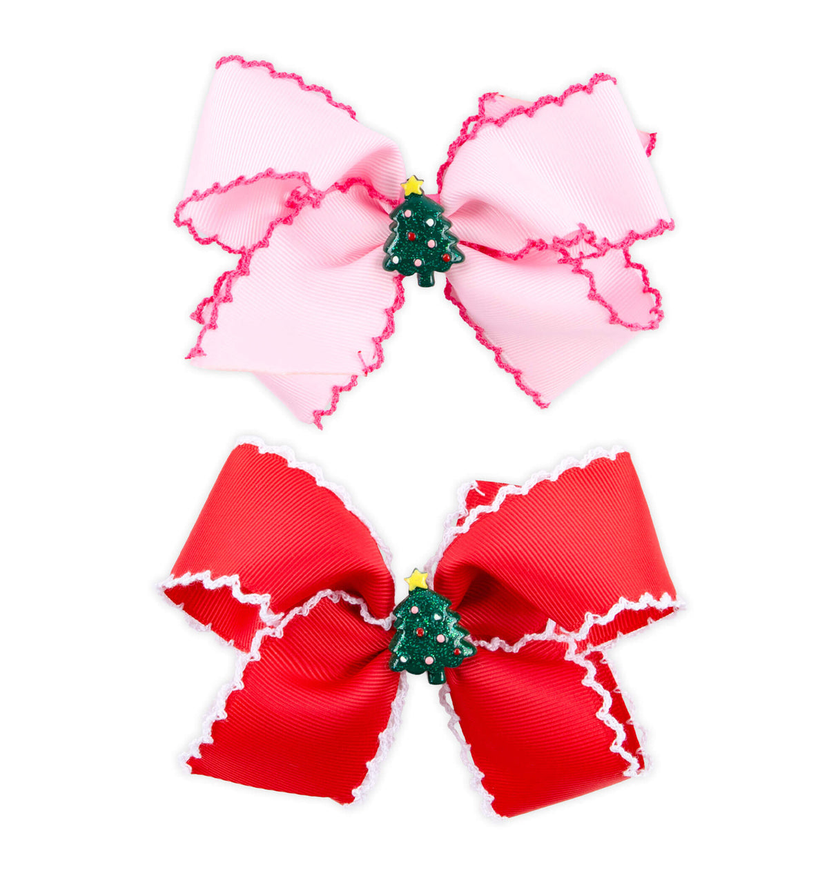 Christmas Tree Charm Moonstitch Hair Bow