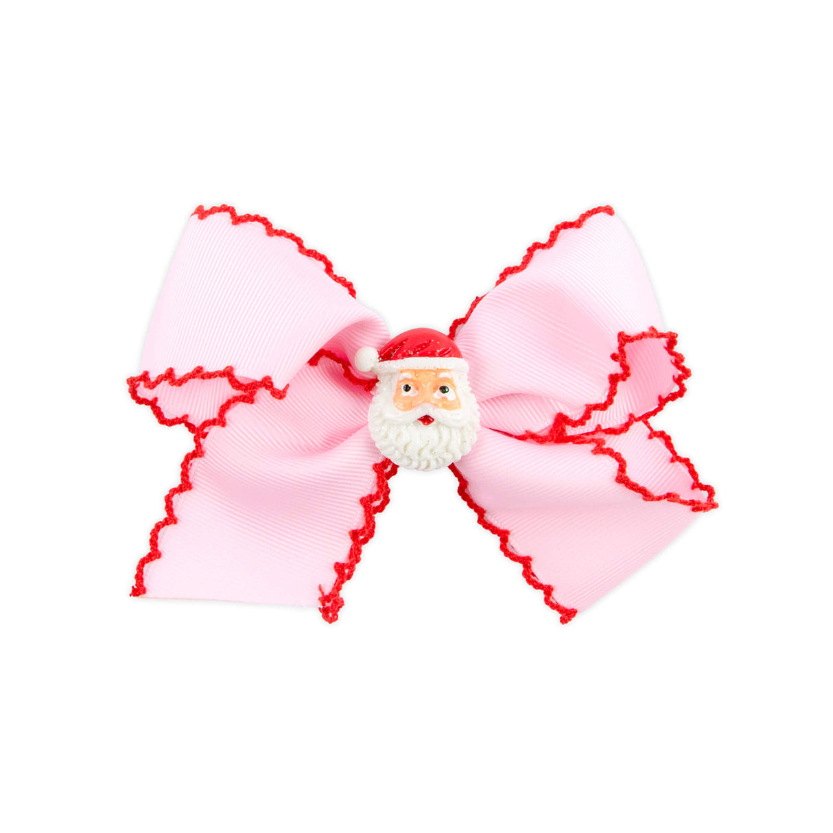 Happy Santa Charm Moonstitch Hair Bow