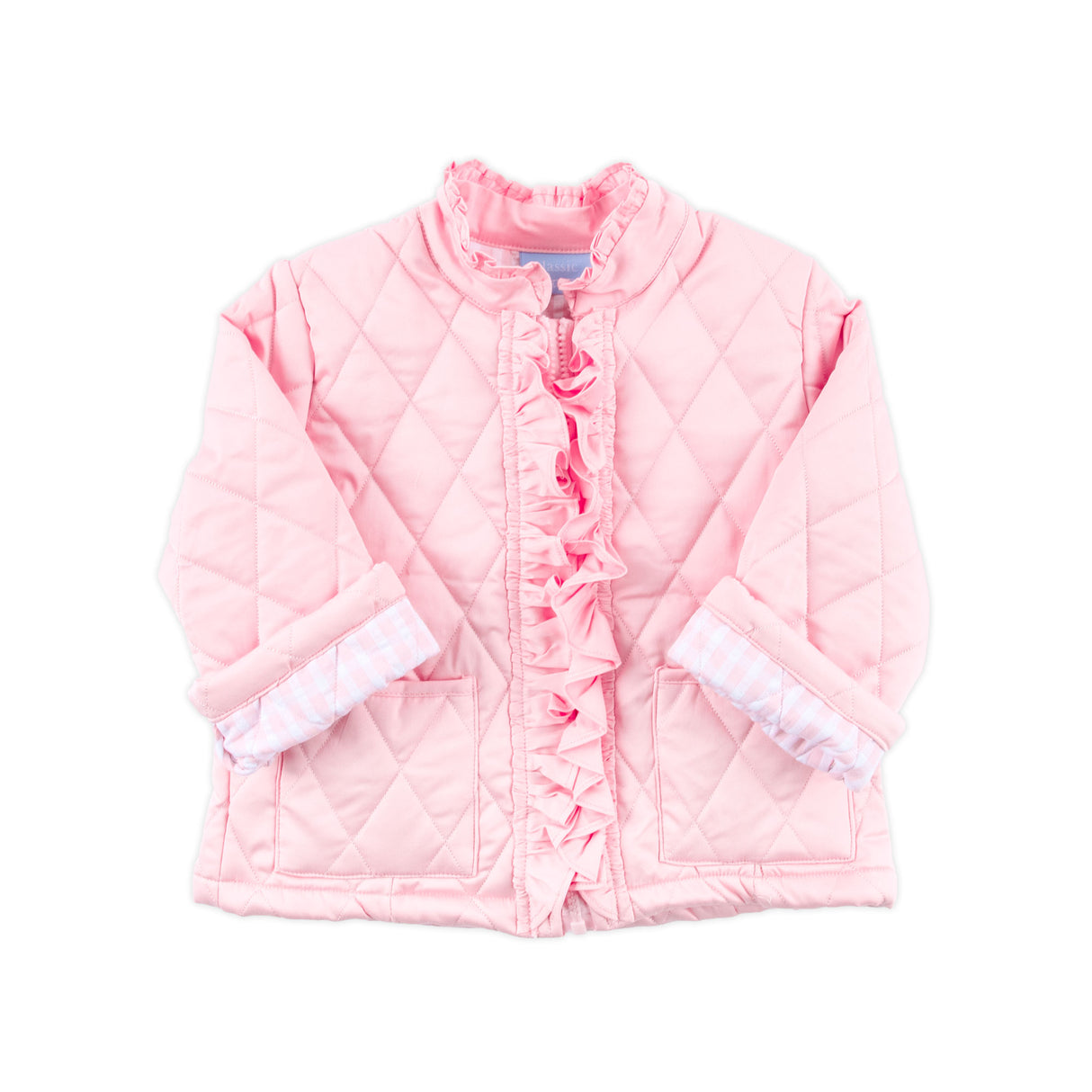 Pink Ruffle Quilted Coat