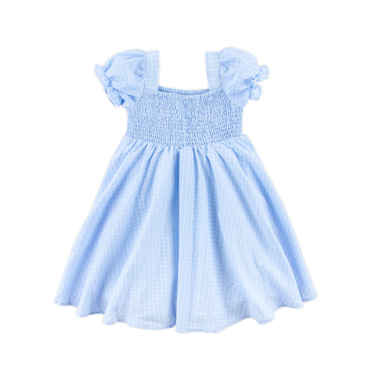 Light Blue Windowpane Hannah Dress