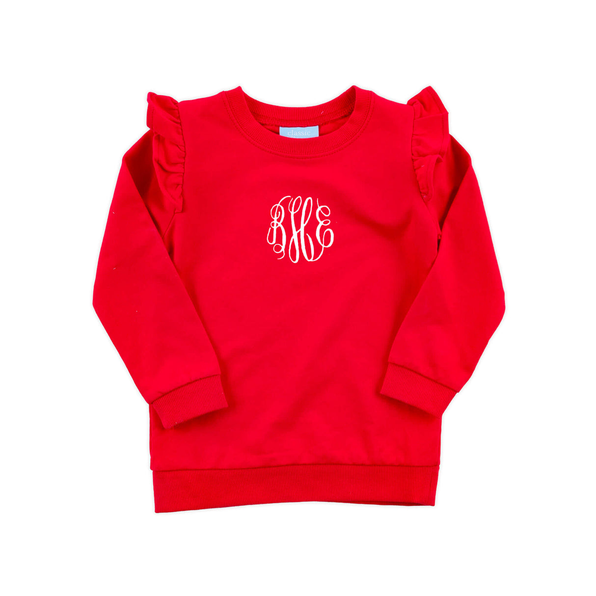 Red Ruffle Sweatshirt