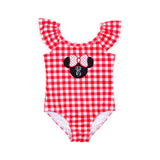 Mouse Ears Red Gingham One Piece Swimsuit