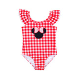 Mouse Ears Red Gingham One Piece Swimsuit
