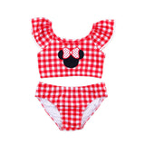Mouse Ears Red Gingham Two Piece Swimsuit