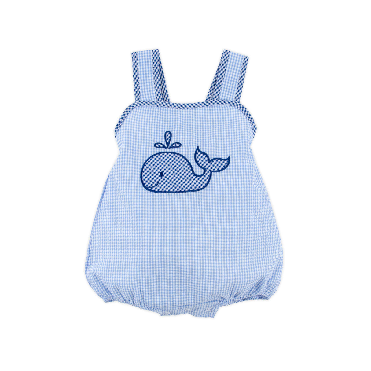 Ocean Whale Light Blue Gingham Sun Bubble