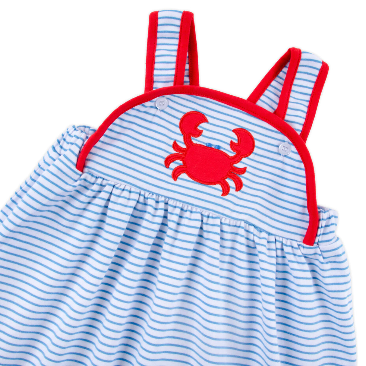 Coastal Crab Blue Stripe Skyler Dress