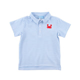 Coastal Crab Blue Stripe Polo