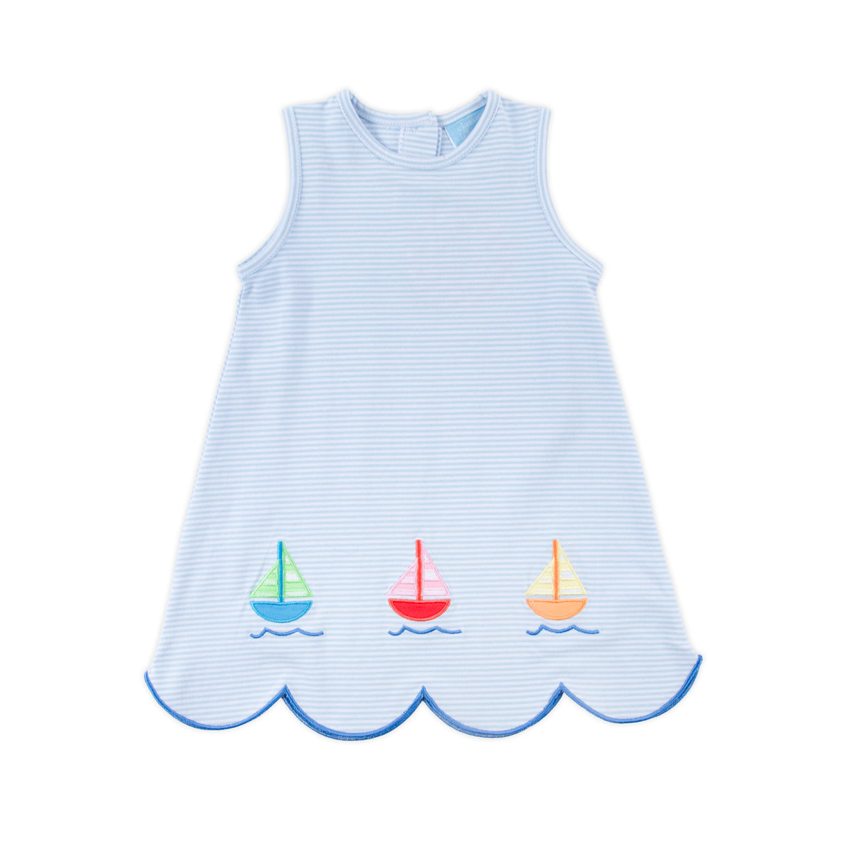 Nautical Adventure Light Blue Stripe Cleo Dress
