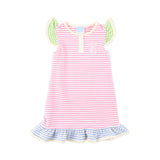 Colorblock Stripe Jade Dress