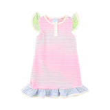 Colorblock Stripe Jade Dress