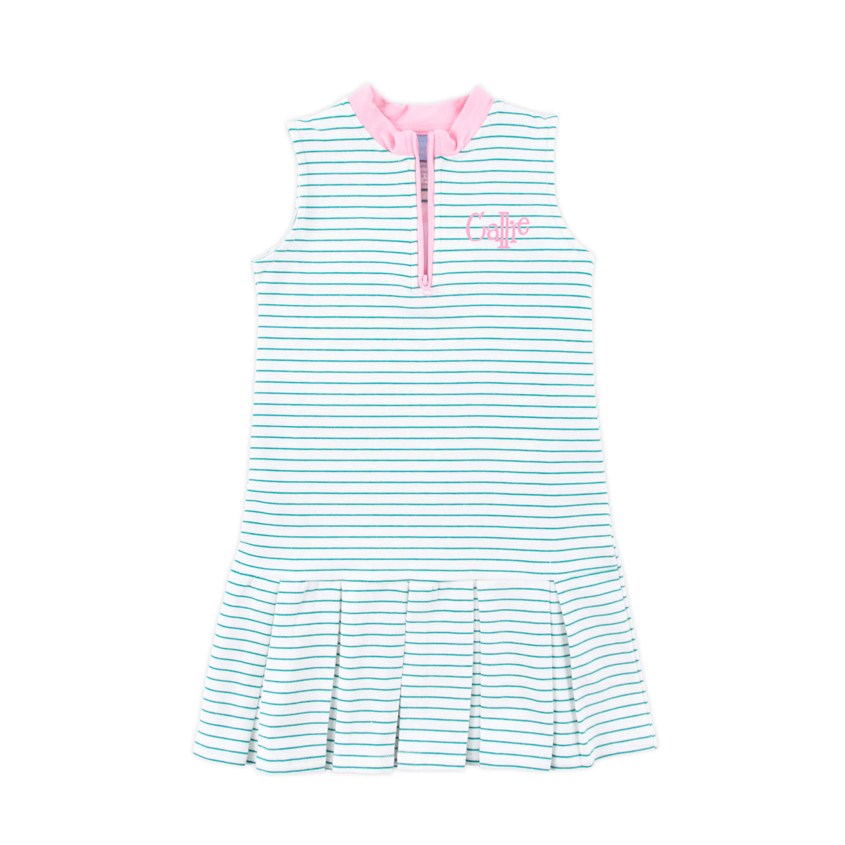 Green Stripe Tennis Dress