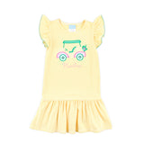Golf Cart Yellow Stripe Lainey Dress