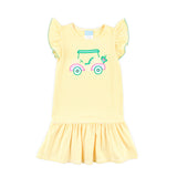 Golf Cart Yellow Stripe Lainey Dress