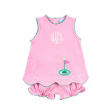 Golf Life Pink Stripe Cleo Bloomer Set