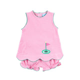 Golf Life Pink Stripe Cleo Bloomer Set