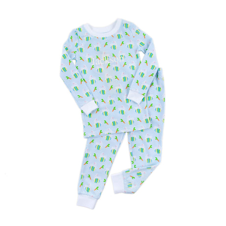 Hop Into Easter Blue Pajamas