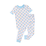 Gingham Storybook Bunnies Blue Pajamas