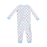 Gingham Storybook Bunnies Blue Zip Sleeper