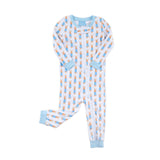 Gingham Storybook Bunnies Blue Zip Sleeper